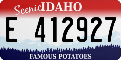 ID license plate E412927
