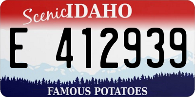ID license plate E412939