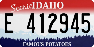 ID license plate E412945