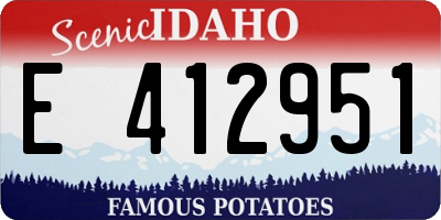 ID license plate E412951