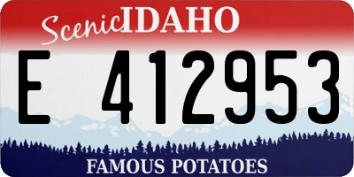 ID license plate E412953