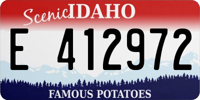 ID license plate E412972