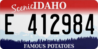 ID license plate E412984