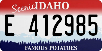 ID license plate E412985