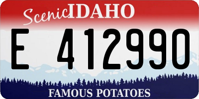 ID license plate E412990