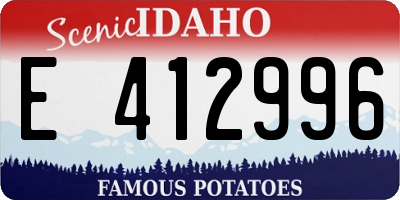 ID license plate E412996