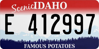 ID license plate E412997