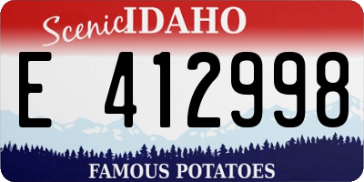 ID license plate E412998