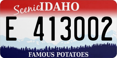 ID license plate E413002
