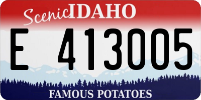 ID license plate E413005