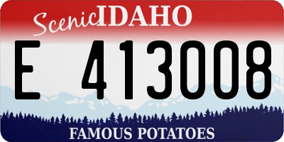 ID license plate E413008