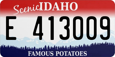 ID license plate E413009