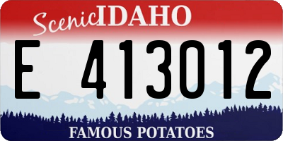 ID license plate E413012