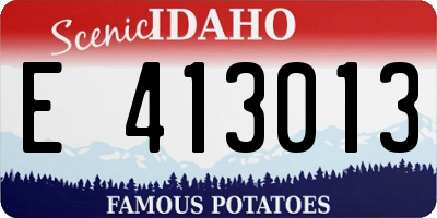 ID license plate E413013