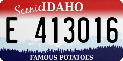 ID license plate E413016