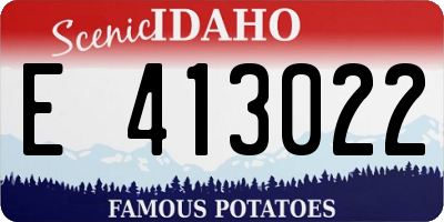 ID license plate E413022