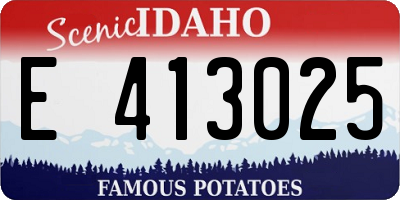 ID license plate E413025
