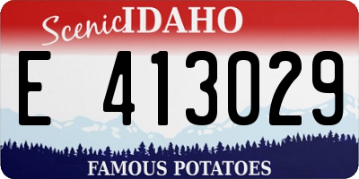 ID license plate E413029