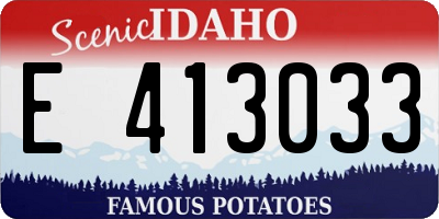 ID license plate E413033
