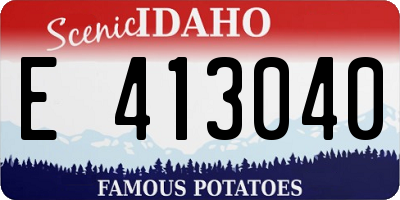 ID license plate E413040