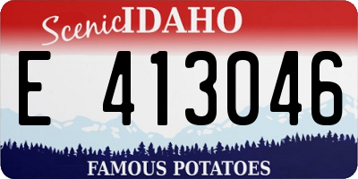 ID license plate E413046