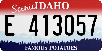 ID license plate E413057