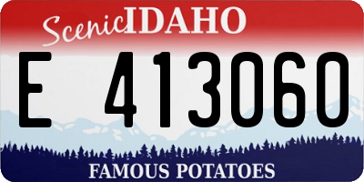 ID license plate E413060