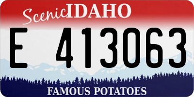 ID license plate E413063