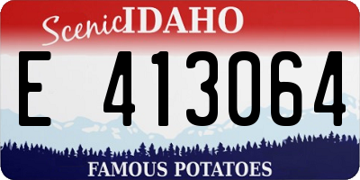 ID license plate E413064