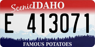 ID license plate E413071