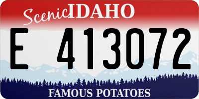 ID license plate E413072