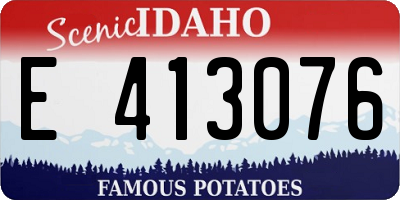 ID license plate E413076