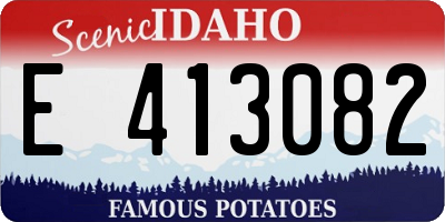 ID license plate E413082