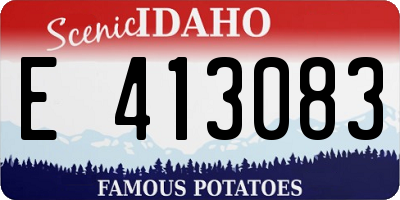 ID license plate E413083