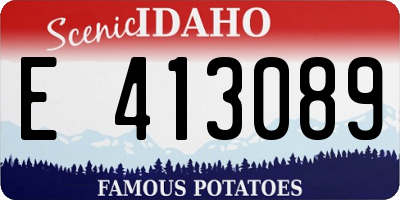 ID license plate E413089