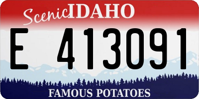 ID license plate E413091