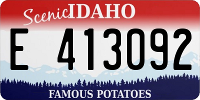 ID license plate E413092