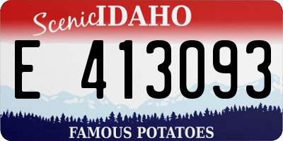 ID license plate E413093