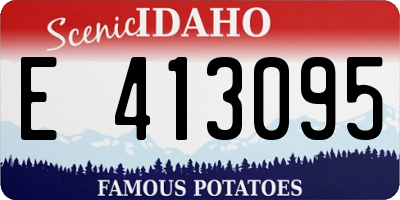 ID license plate E413095