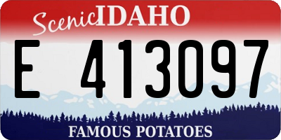 ID license plate E413097