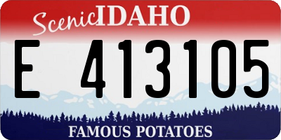 ID license plate E413105