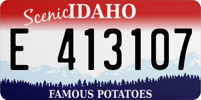 ID license plate E413107