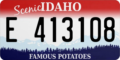 ID license plate E413108