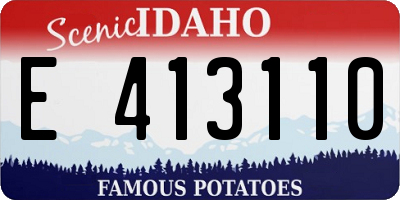 ID license plate E413110