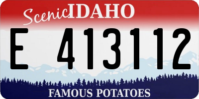 ID license plate E413112