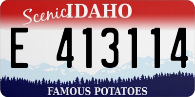 ID license plate E413114