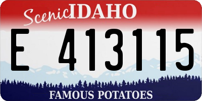ID license plate E413115