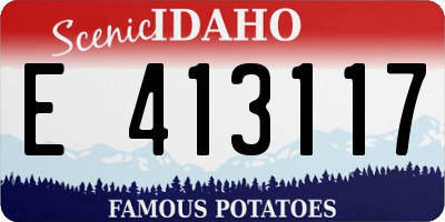 ID license plate E413117