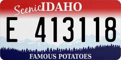 ID license plate E413118