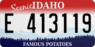 ID license plate E413119